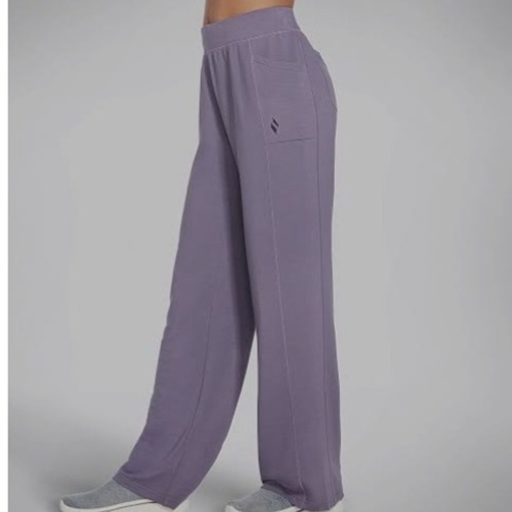 Skechers Wide Leg Pants Lounge Activewear Comfy Purple Size S
